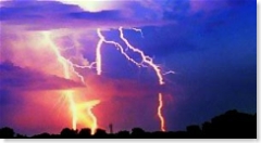 Lightning striking the earth